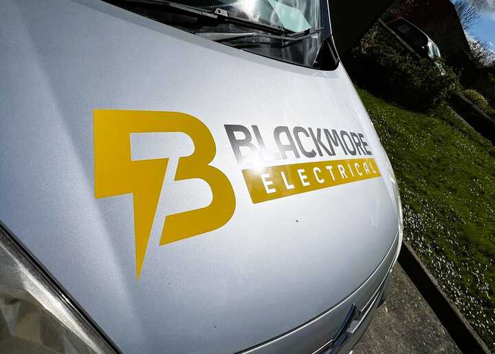 Blackmore Electrical Van Graphics Bonnet Logo