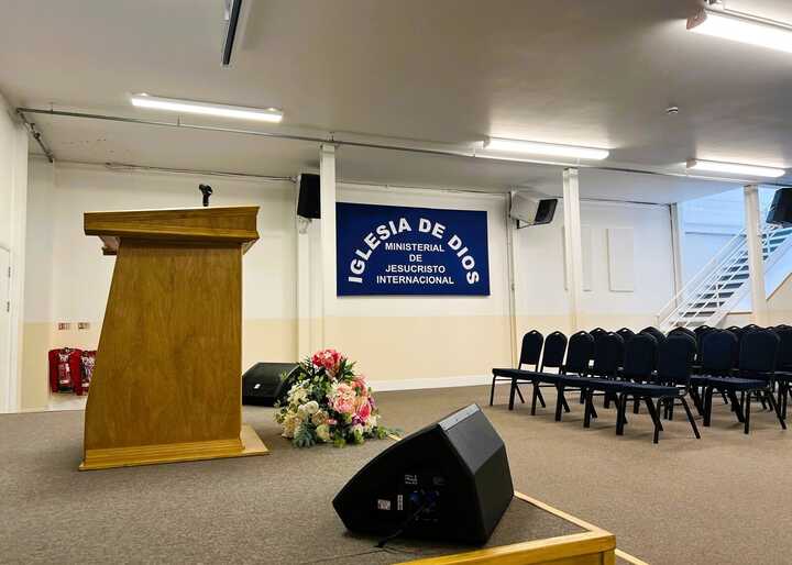 Fabricated Aluminium Tray Sign  - Church Of God - Ministry of Jesus Christ International Indoors