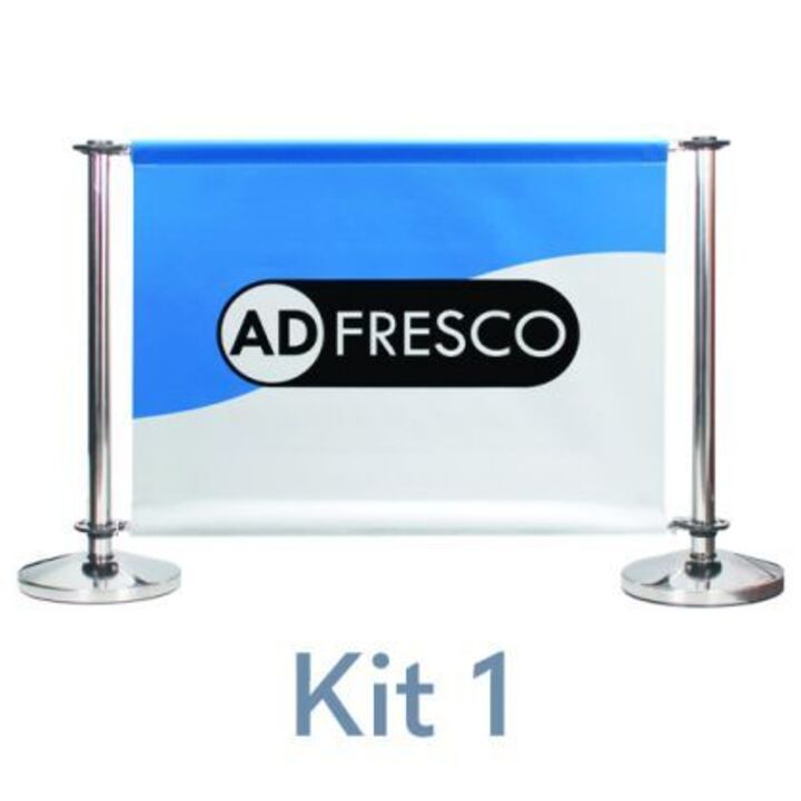 Adfresco Premium Cafe Barrier Kit 1 - Stainless Steel - Cross Rails.jpg