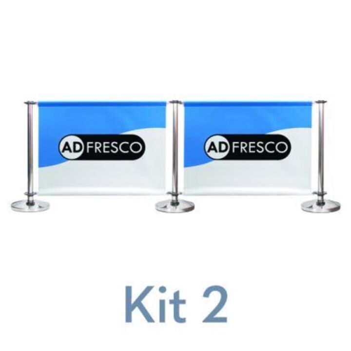 Adfresco Premium Cafe Barrier Kit 2 - Stainless Steel - Cross Rails.jpg