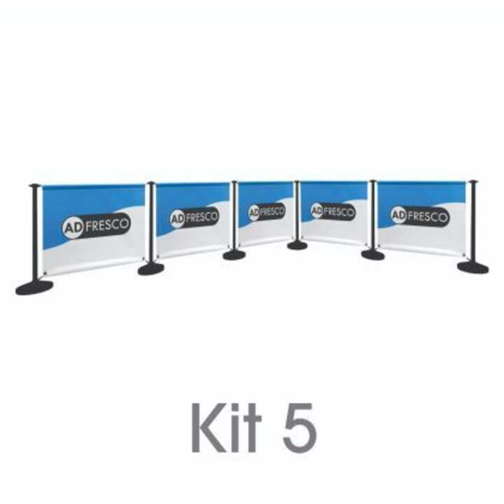 Adfresco® Premium Café Barrier System - Kit 5