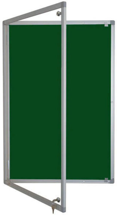 Lockable Premium Felt Noticeboard - Single Door - DARK GREEN.jpg