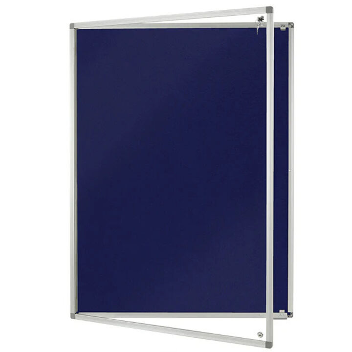 Lockable Premium Felt Noticeboard - Single Door - OXFORD BLUE.jpg