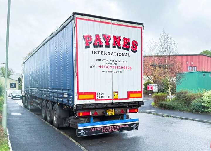 Lorry Graphics for Paynes International Transport Ltd