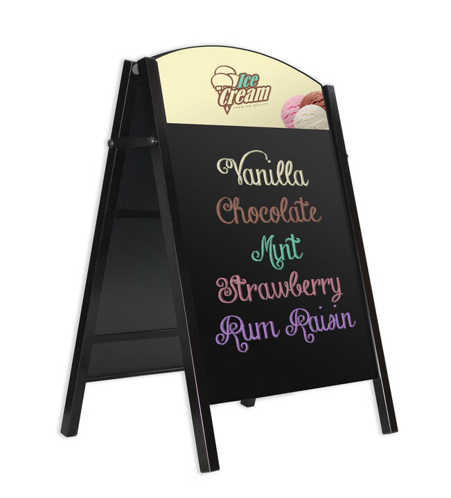 Premier A-Board Black Steel Frame HPL Panel Ice Cream.jpg