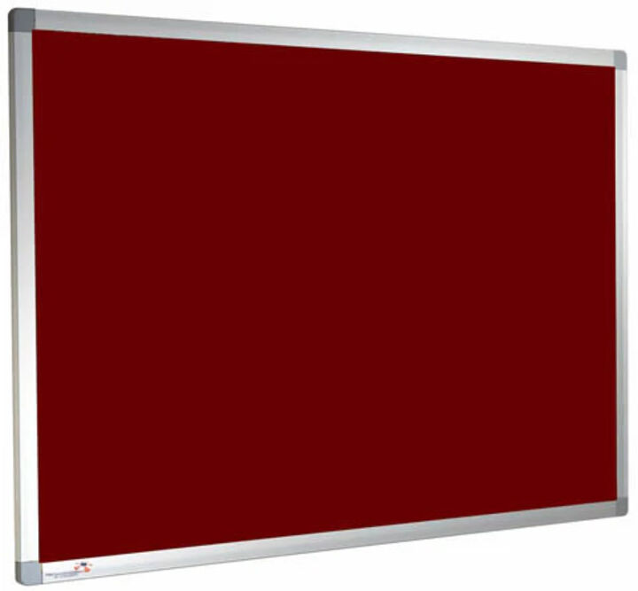 Premier Felt Noticeboard Aluminium Frame BURGUNDY.jpg