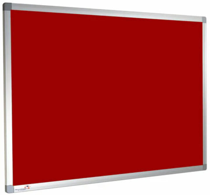 Premier Felt Noticeboard Aluminium Frame CHERRY RED.jpg