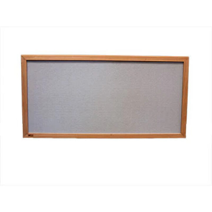 Sapele Wooden Framed Premium Felt Noticeboard - SILVER - CUSTOM SIZE.jpg