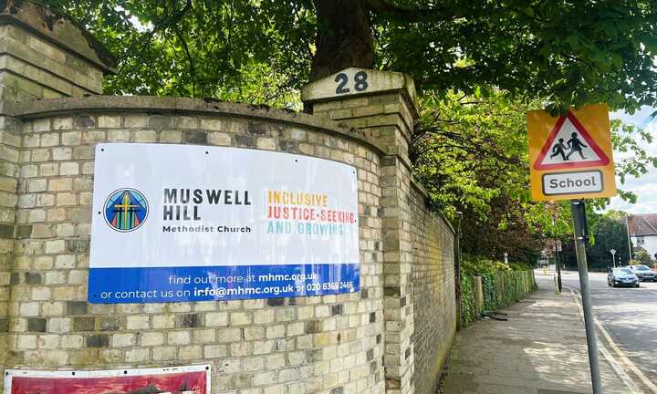 Brand New Welcome Signage Overlays for Muswell Hill Methodist Church