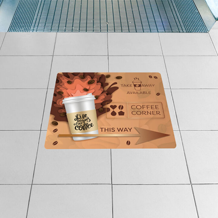 Signtac Self-Adhesive Floor Graphic showing coffee artwork.jpg