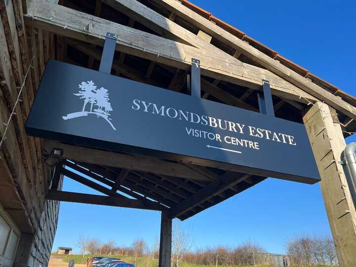 Heavy Duty Suspended Aluminium Sign Tray for Symondsbury Estate