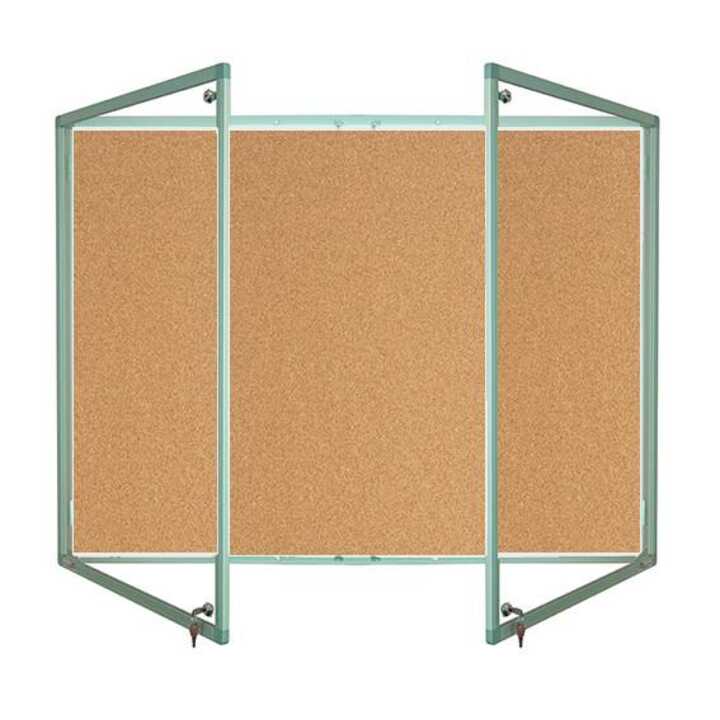 Lockable Aluminium Framed Cork Notice Board