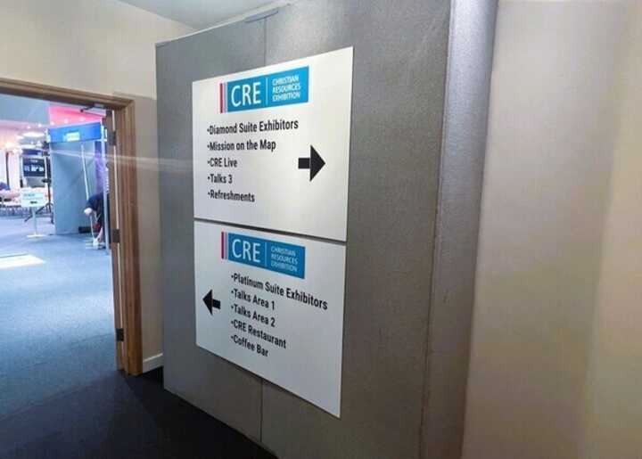 Exhibition Internal Wayfinding Signage for CRE Solihull 2023