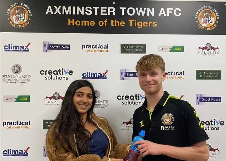 Supporting Axminster Town FC: Custom Man of the Match Sign and Pitch Side Sponsorship Board