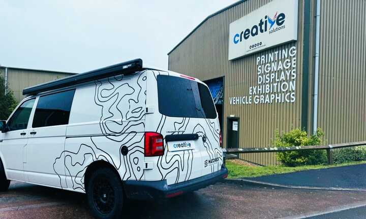 Custom Map Contour Line Vehicle Graphics for a VW Transporter Campervan