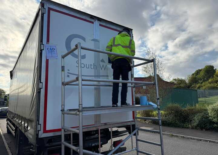 Custom Rear Door Graphics for C&D Southwest’s HGV Lorries