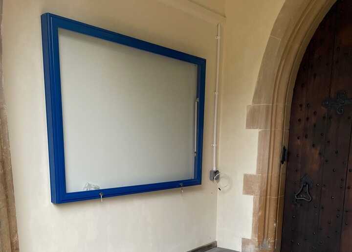 Lockable External Noticeboard In Church Entrance