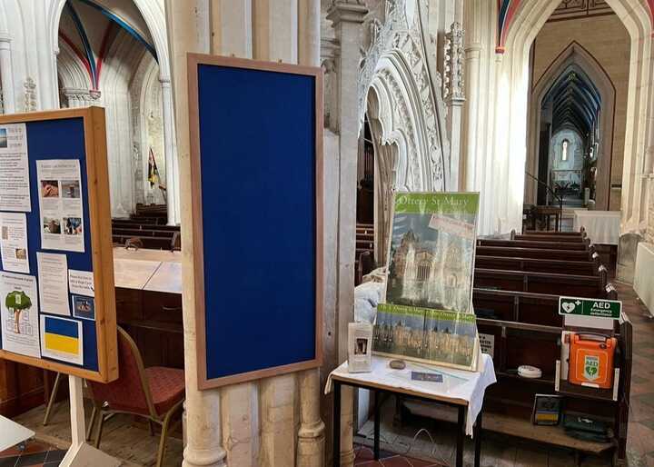 Custom Sized Internal Noticeboard In Church Entrance