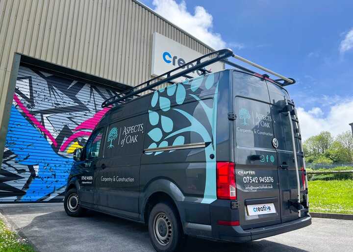 Back View - Vehicle signwriting for Aspects of Oaks VW Crafter