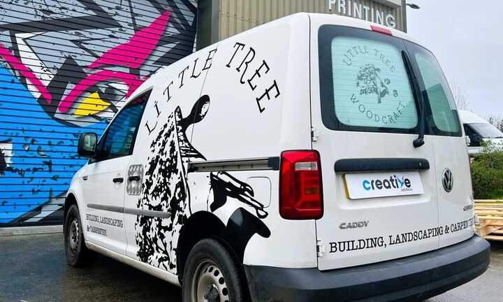 Vehicle Graphics for Little Tree Woodcraft's VW Caddy