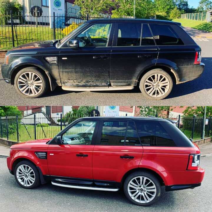 Half Colour Change Wrap for Land Rover