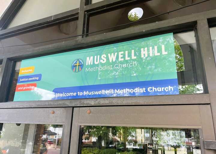 Window Vinyl Application - Muswell Hill Methodist Church