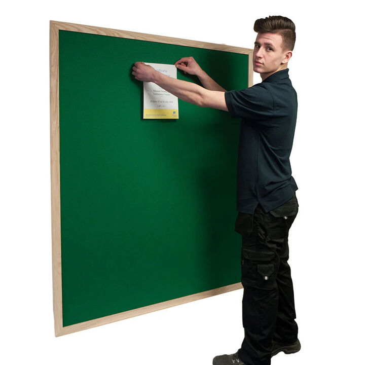 Wooden Framed Premium Felt Noticeboard - DARK GREEN 1.jpg