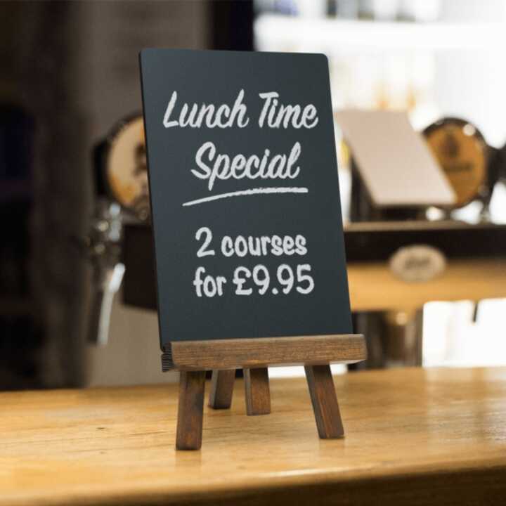 Tabletop Wooden Easel Menu Board