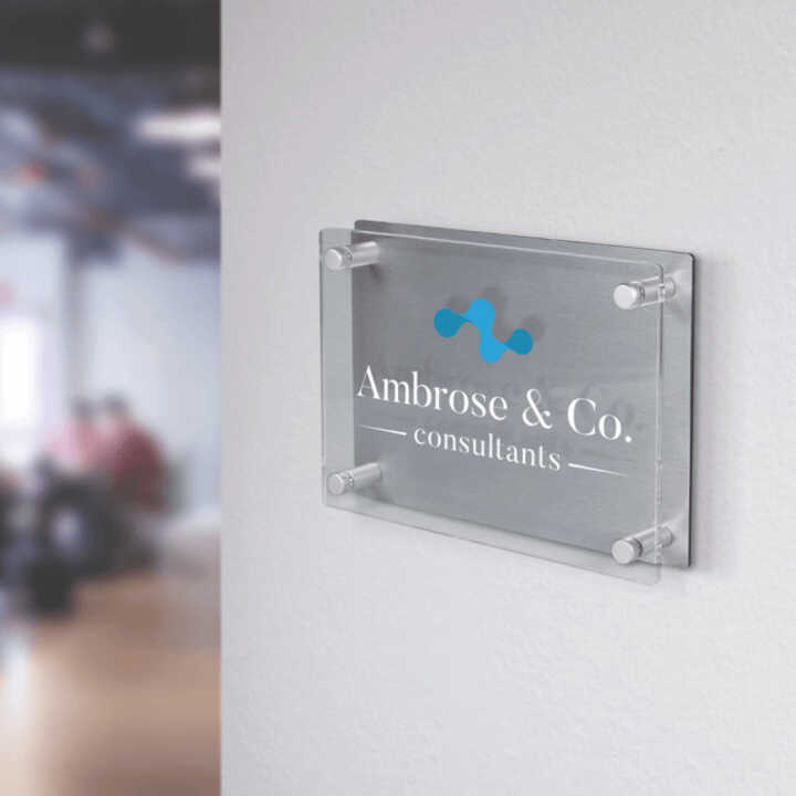 wall mounted acrylic signs