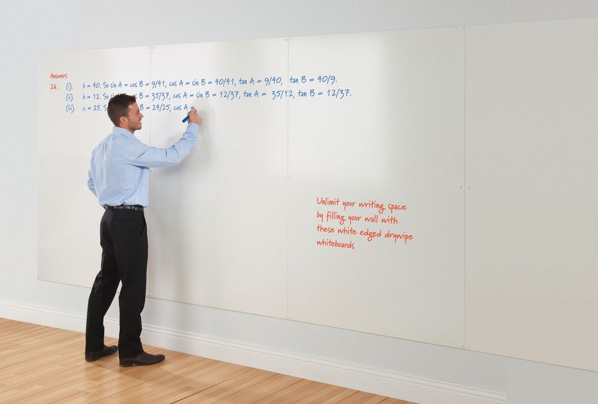 Frameless WriteOn Wall Whiteboard