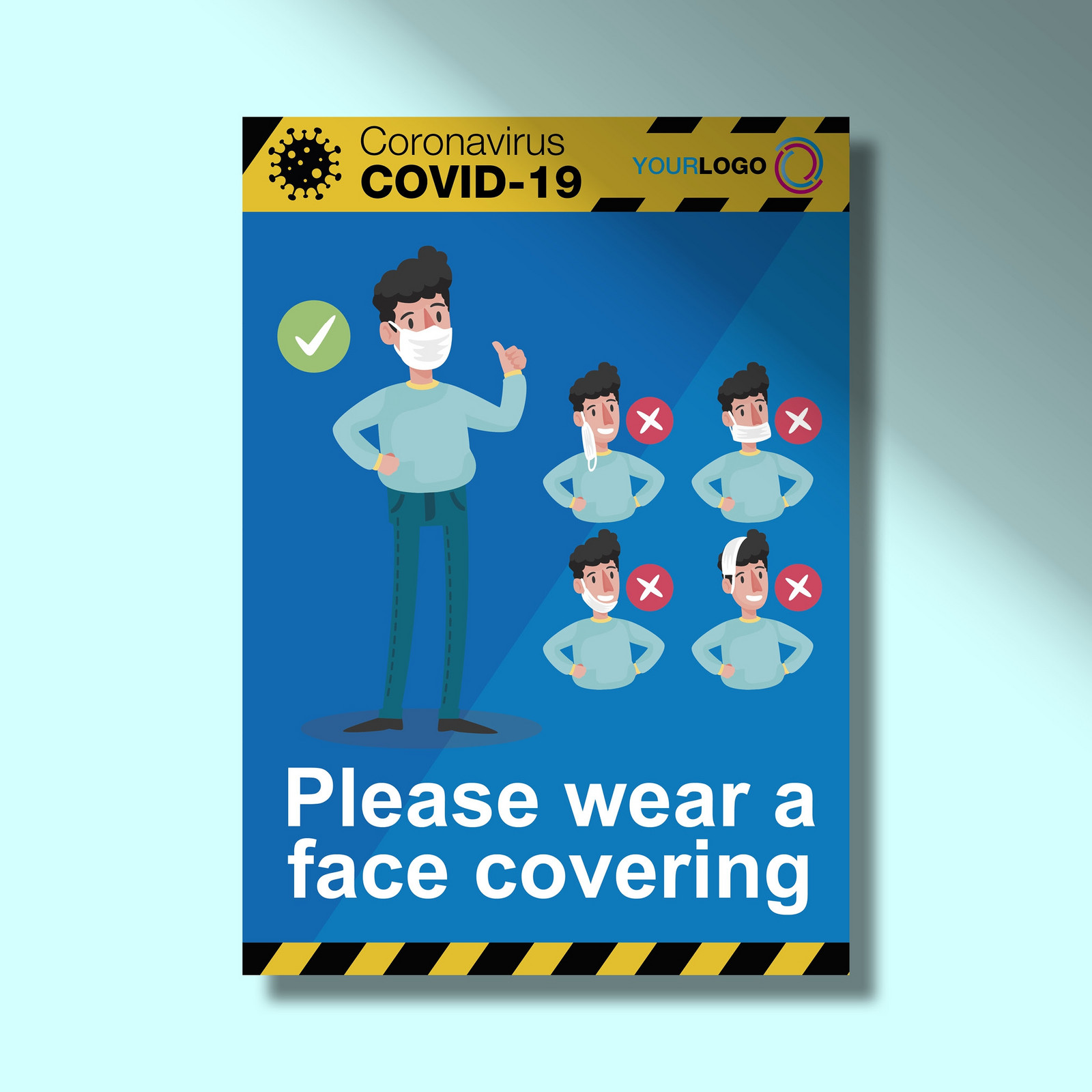 Facemask COVID-19 Printed Posters