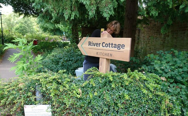 Bespoke Wooden Signage For The River Cottage Stores