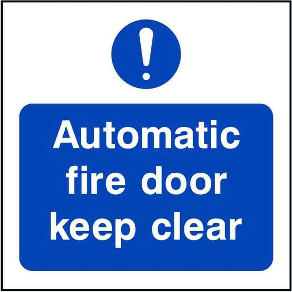 Automatic Fire Door Keep Clear (Symbol)