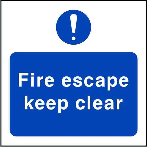 Fire Escape Keep Clear (Symbol)