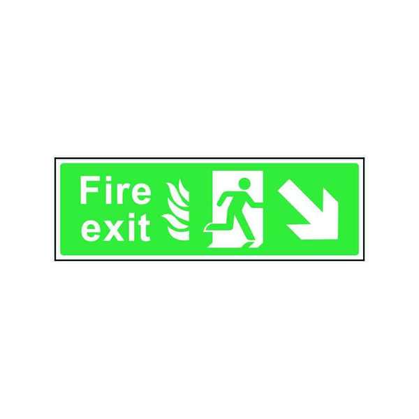 Fire Exit With Flames Right Down