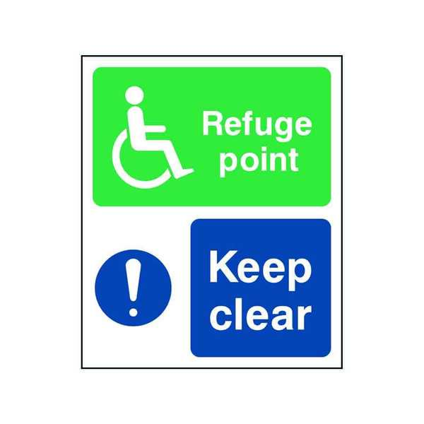 Wheelchair Refuge Point / Keep Clear