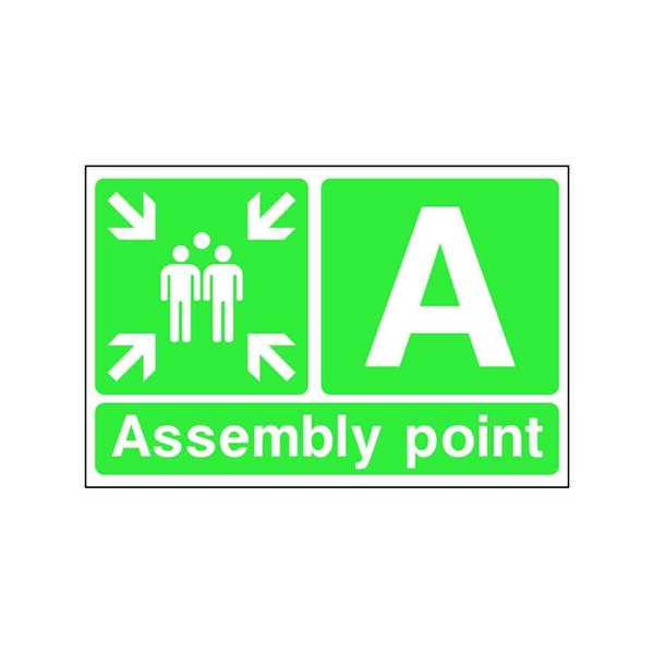 Fire Assembly Point With Family And Letter A