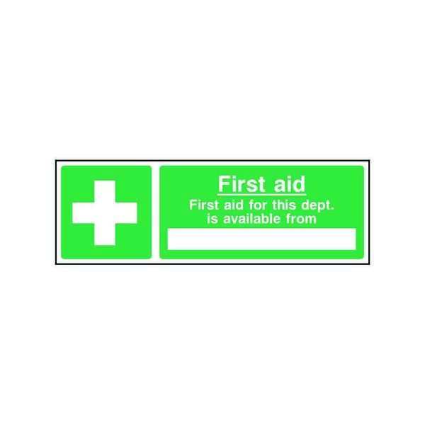 First Aid For This Department Is Available From