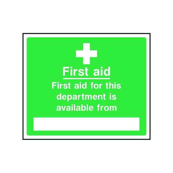 First Aid for This Department Is Available From