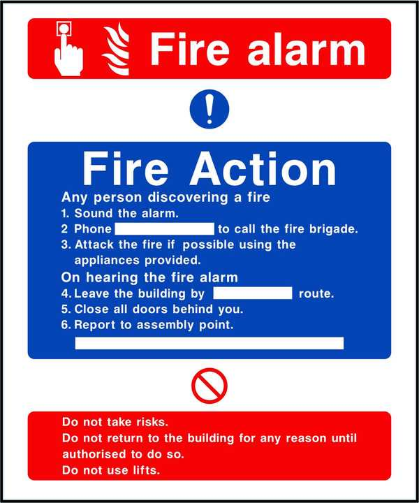 Fire Action Fire Alarm Call Point Sign